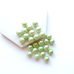 【2way】14KGF/ GREEN APPLE FRESHWATER PEARL STUD EARRINGS 5枚目の画像