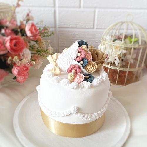クレイケーキ＊ブーケケーキ 立体・オブジェ AtelierMint 通販