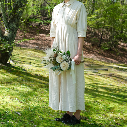 ナチュラルなダリアのドライフラワーブーケ＊ウェディングブーケ＊前