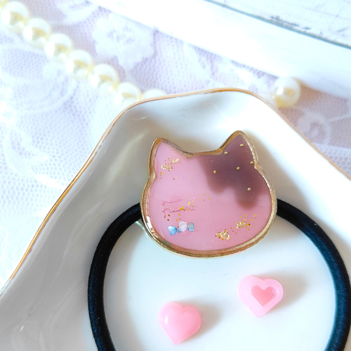 レジン ヘアゴム ストロベリーチョコケーキ バレンタイン バレンタイン