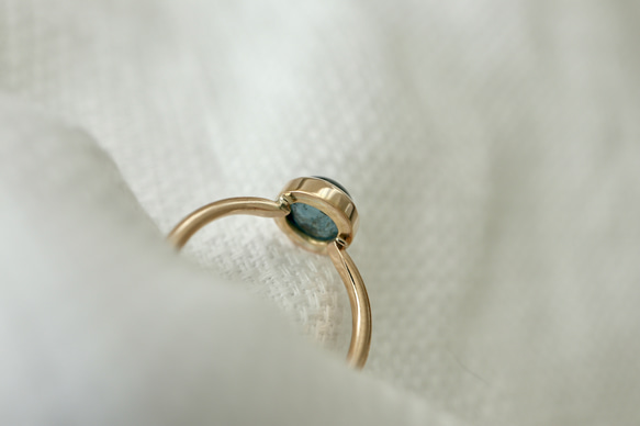 K10[人魚のmoss aquamarine]ring モスアクアマリン 6枚目の画像