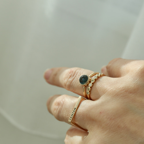 K10[人魚のmoss aquamarine]ring モスアクアマリン 指輪・リング