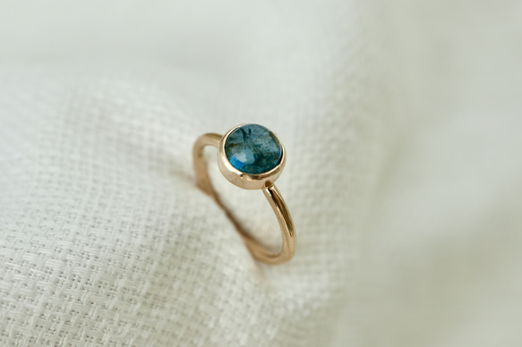 K10[人魚のmoss aquamarine]ring モスアクアマリン 2枚目の画像