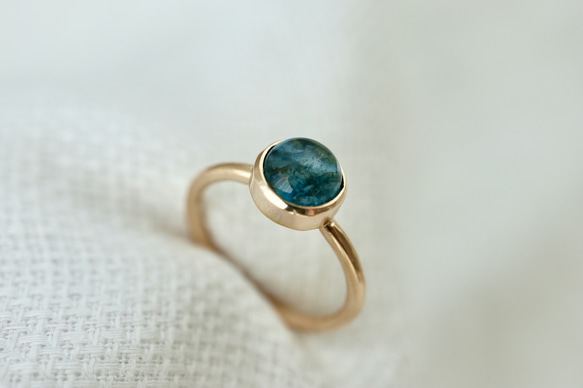 K10[人魚のmoss aquamarine]ring モスアクアマリン 4枚目の画像