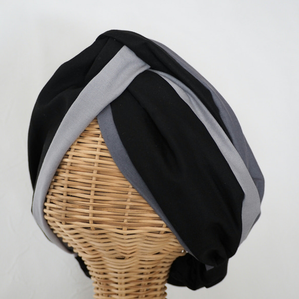 交換髮帶（綁帶）☆黑色 x 灰褐色 x 灰色 第2張的照片