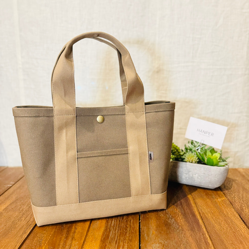 シンプルな帆布トートバッグ《茶色》Mサイズ トートバッグ