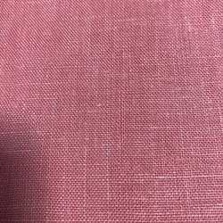 リネン　刺し子コースター薄紅(十字花刺し) 3枚目の画像