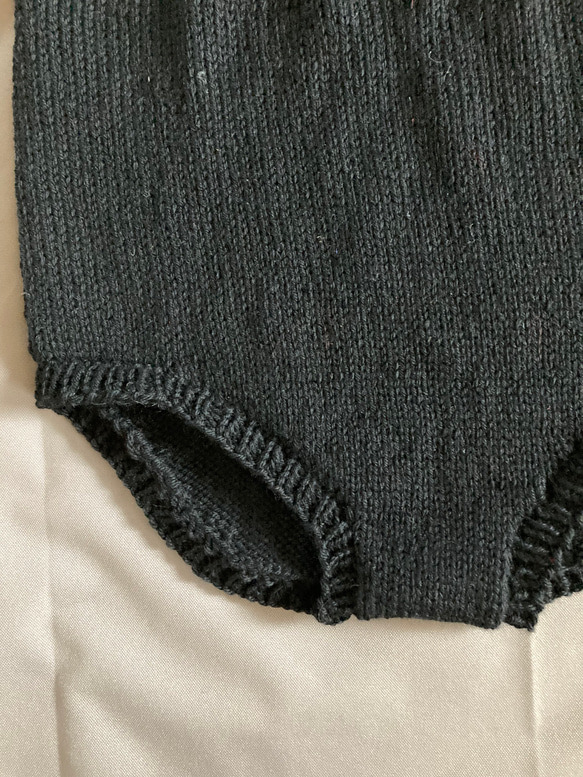 めいみ様オーダー品　手編み毛糸のパンツ　メリノウール使用 3枚目の画像