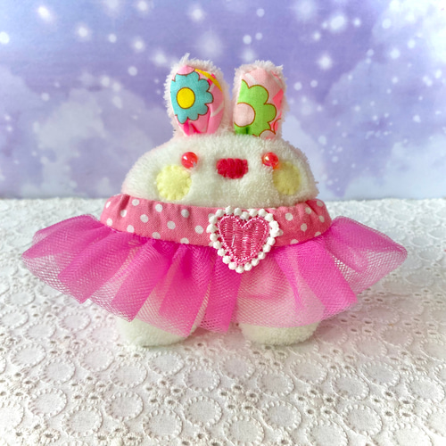 ♥シャーリー♥うさぎボアコート♥M115-130♥ピンク♥ぬいぐるみ♥レア♥ カラフルお耳のハートうちゃぼん（ピンク）うちゃぼん☆7号 うさぎ