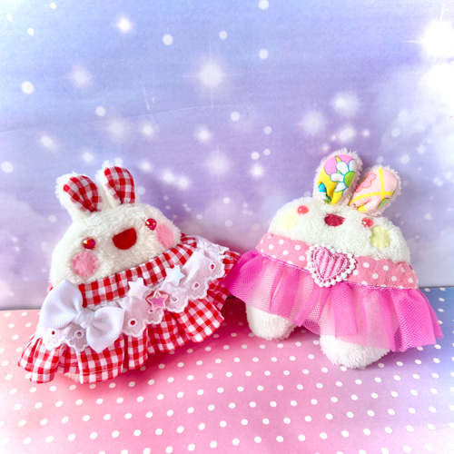 カラフルお耳のハートうちゃぼん（ピンク）うちゃぼん☆7号 うさぎ