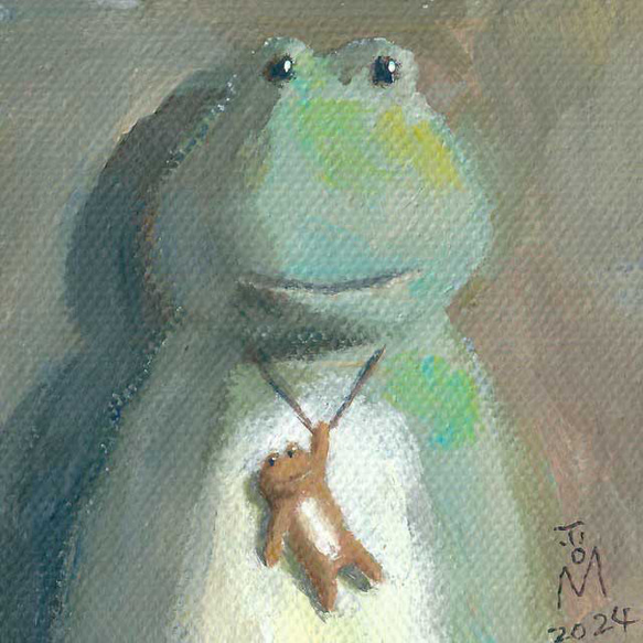 自己做的青蛙吊墜（壓克力顏料青蛙） 第1張的照片