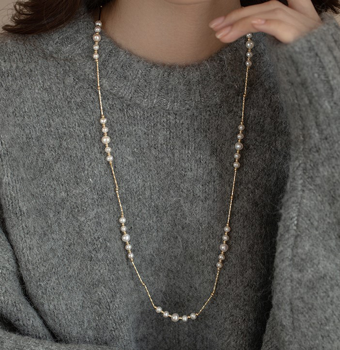 淡水パールのネックレス　真珠 淡水真珠　ジルコニア　淡水パール　パール　6月の誕生石　夏の誕生石2024