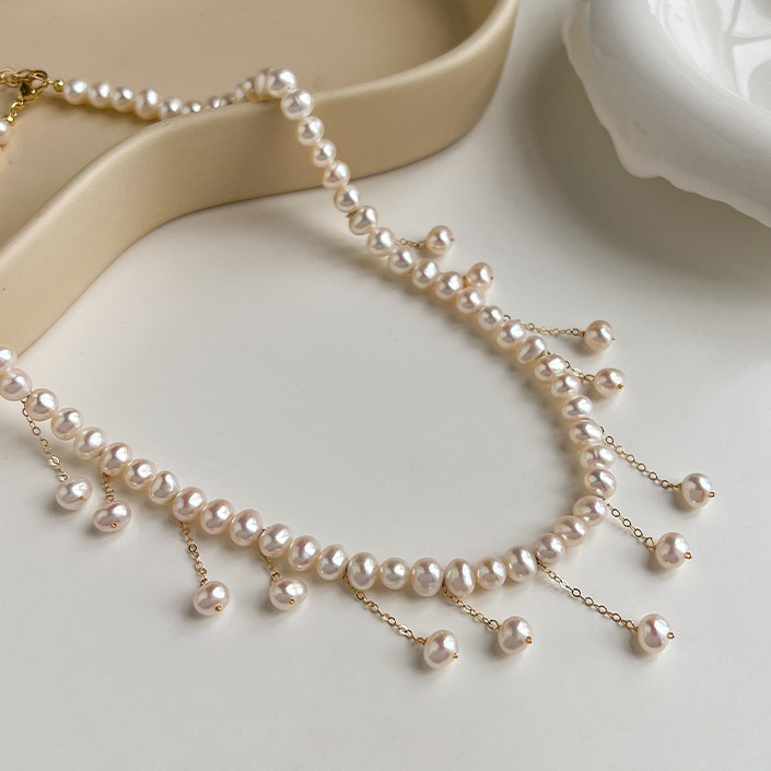 淡水パールのネックレス　真珠 淡水真珠　淡水パール　パール　6月の誕生石　夏の誕生石2024