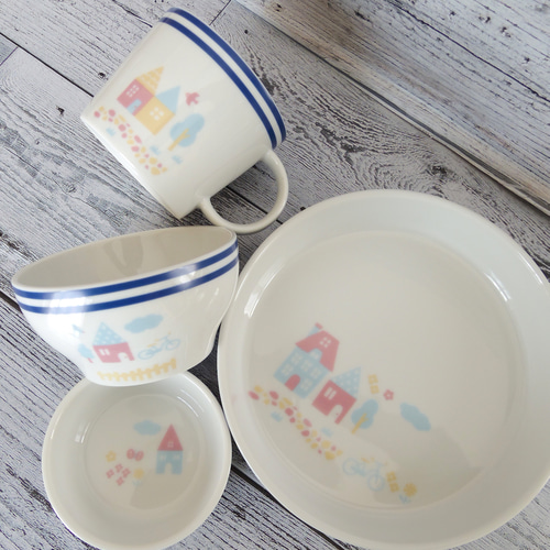 子ども用ご飯茶碗＆マグカップ＆小皿＆プレート 4点セット