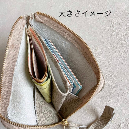 サマーセール】大きい L字財布 本革 カードケース 蛍光 オレンジ