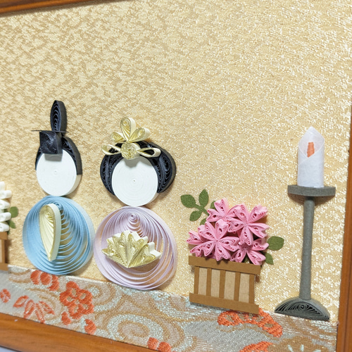 ペーパークイリング ひなまつり 2L版フレーム 立体・オブジェ ツジウ