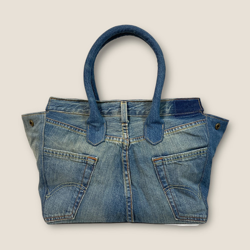 デニムリメイク フラップ バッグ デニムリメイク フラップ付きトート
