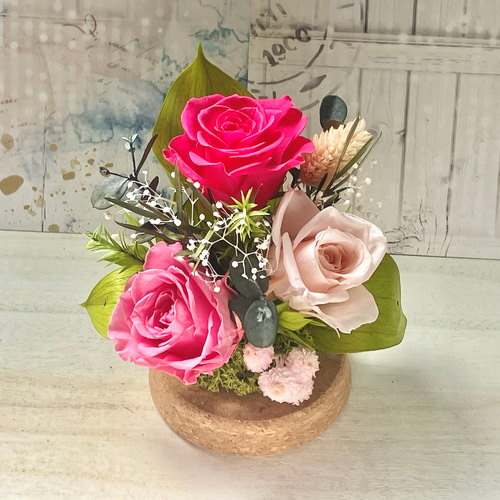 プリザーブドフラワー ガラスケース アレンジメント 誕生日 プレゼント