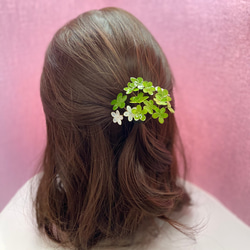 引き立て役にちょいたし　脇役　髪飾り　ヘアアクセサリー　ヘッドドレス　Uピン　（緑系） 2枚目の画像