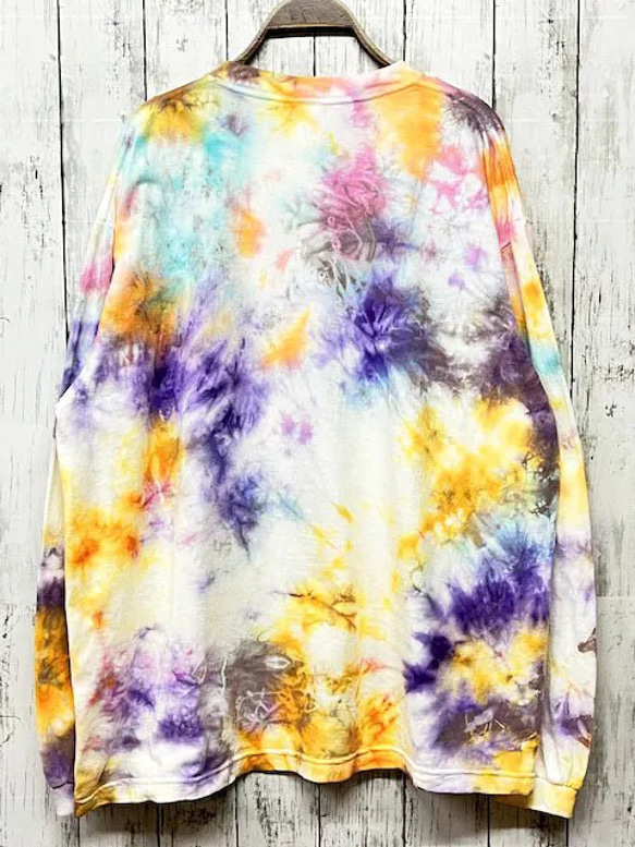 タイダイ染め ビックシルエット 長袖Ｔシャツ Lサイズ　HIPPIES DYE HD21-19 8枚目の画像