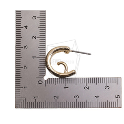 ERG-2610-G【2個入り】ラウンドピアス,Round Ear Post/15mm x 19.5mm 5枚目の画像