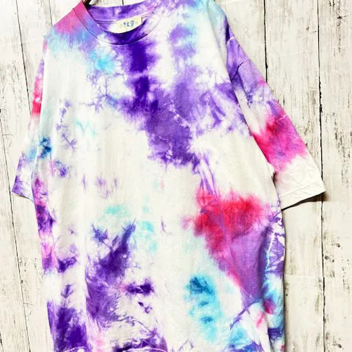 タイダイ染め ビッグシルエット Tシャツ XLサイズ ミックス Hippies