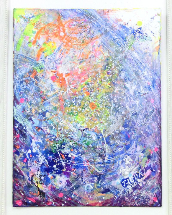 原画「地球」(A) 額サイズ35×48㎝ パワーアート 2枚目の画像