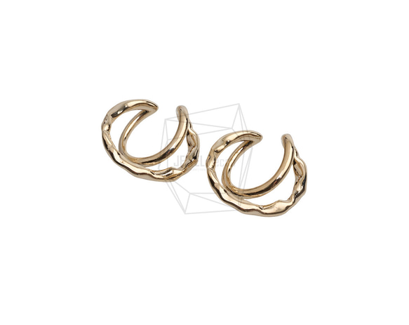 ERG-2615-G【2個入り】ラウンドイヤーカフ/Round Earcuffs Earrings 2枚目の画像