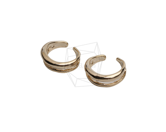 ERG-2616-G【2個入り】ラウンドイヤーカフ/Round Earcuffs Earrings 2枚目の画像