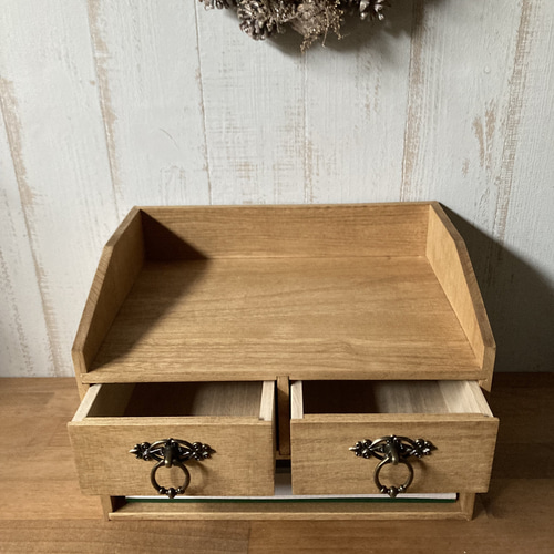 アンティーク風 高さ調整 スリム かわいい 引き出し おしゃれ 収納 デスク 茶 アンティーク風 高さ調整 スリム かわいい 引き出し おしゃれ 収納