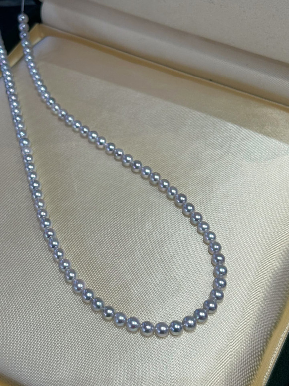 【高級】あこや真珠　一連ネックレス4-5mm 1枚目の画像