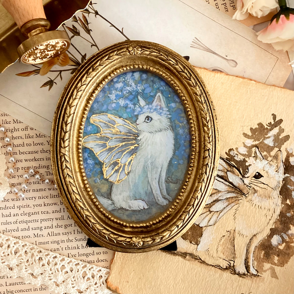 原画 アート 絵画 美術品 猫 神秘的 インテリア 壁飾り ダーク