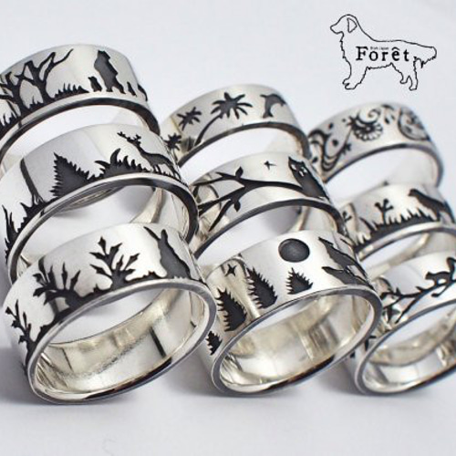 シルエットリング］森の動物シリーズ（シルバー925）【受注生産】 指輪
