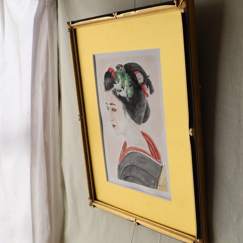 人気のクリスマスアイテムがいっぱい！ 挑む（のぞむ）』水彩肉筆画 絵画