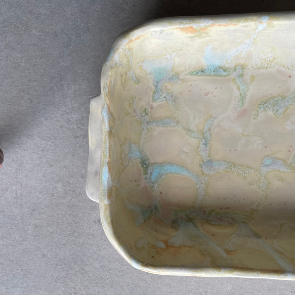 耐熱　グラタン皿　直火・魚焼きグリル調理ok 長方形 Ｌサイズ④ 5枚目の画像