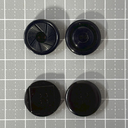 レトロ 円形 丸型 ボタン ブラック 黒 2つ穴 4つ穴 18mm 10個セット eh-047 3枚目の画像