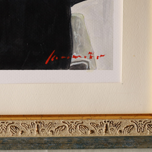 小夜更けて (さよふけて）』アクリル肉筆画