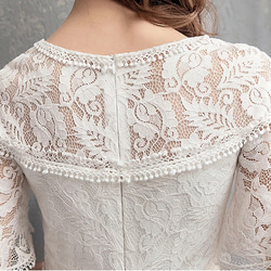 マーメイド フレア袖　刺繍　ウエディングドレス　前撮りドレス　二次会（WD242015） 7枚目の画像