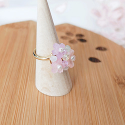 満開　桜のリング　フリーサイズ 2枚目の画像