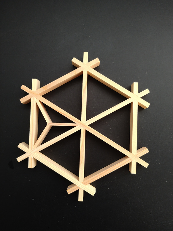 麻の葉 組子 キット 木工 木工品 プレート コースター 7枚目の画像