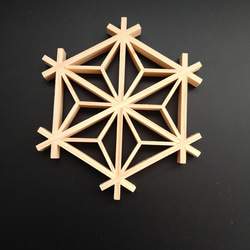 麻の葉 組子 キット 木工 木工品 プレート コースター 10枚目の画像