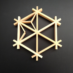 麻の葉 組子 キット 木工 木工品 プレート コースター 8枚目の画像