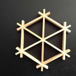麻の葉 組子 キット 木工 木工品 プレート コースター 5枚目の画像