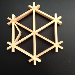 麻の葉 組子 キット 木工 木工品 プレート コースター 6枚目の画像