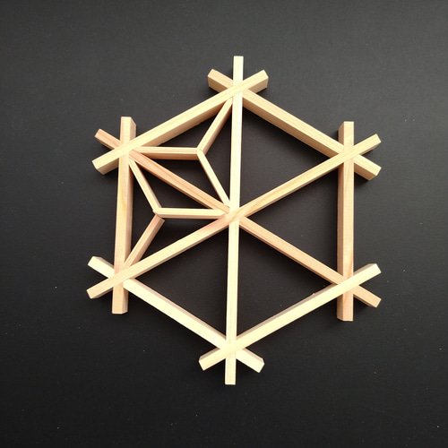 麻の葉 組子 キット 木工 木工品 プレート コースター コースター