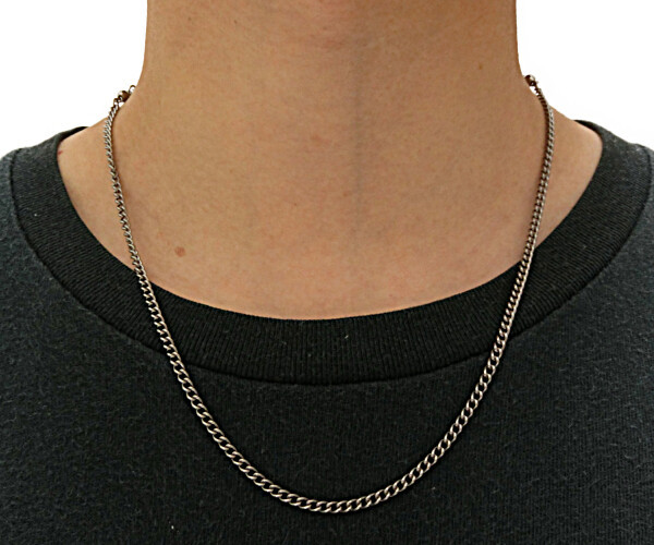 肩こりに効く! 純チタン製磁気ネックレス【厚生労働省の認可品】　（チタン・喜平タイプ）