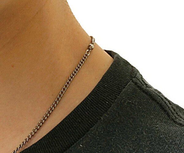 肩こりに効く! 純チタン製磁気ネックレス【厚生労働省の認可品】　（チタン・喜平タイプ）