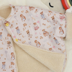 韓国製 動物柄 熊柄 パジャマベア オーガニック生地 コットン100％シーチング Pajama Bear 9枚目の画像