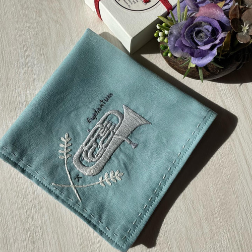 楽器刺繍ハンカチーフ ハンカチ・手ぬぐい R-SONORITE 通販