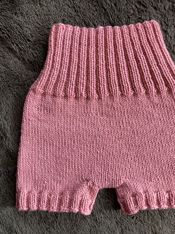 手編み毛糸のパンツ　大人Lサイズ　メリノウール使用 2枚目の画像